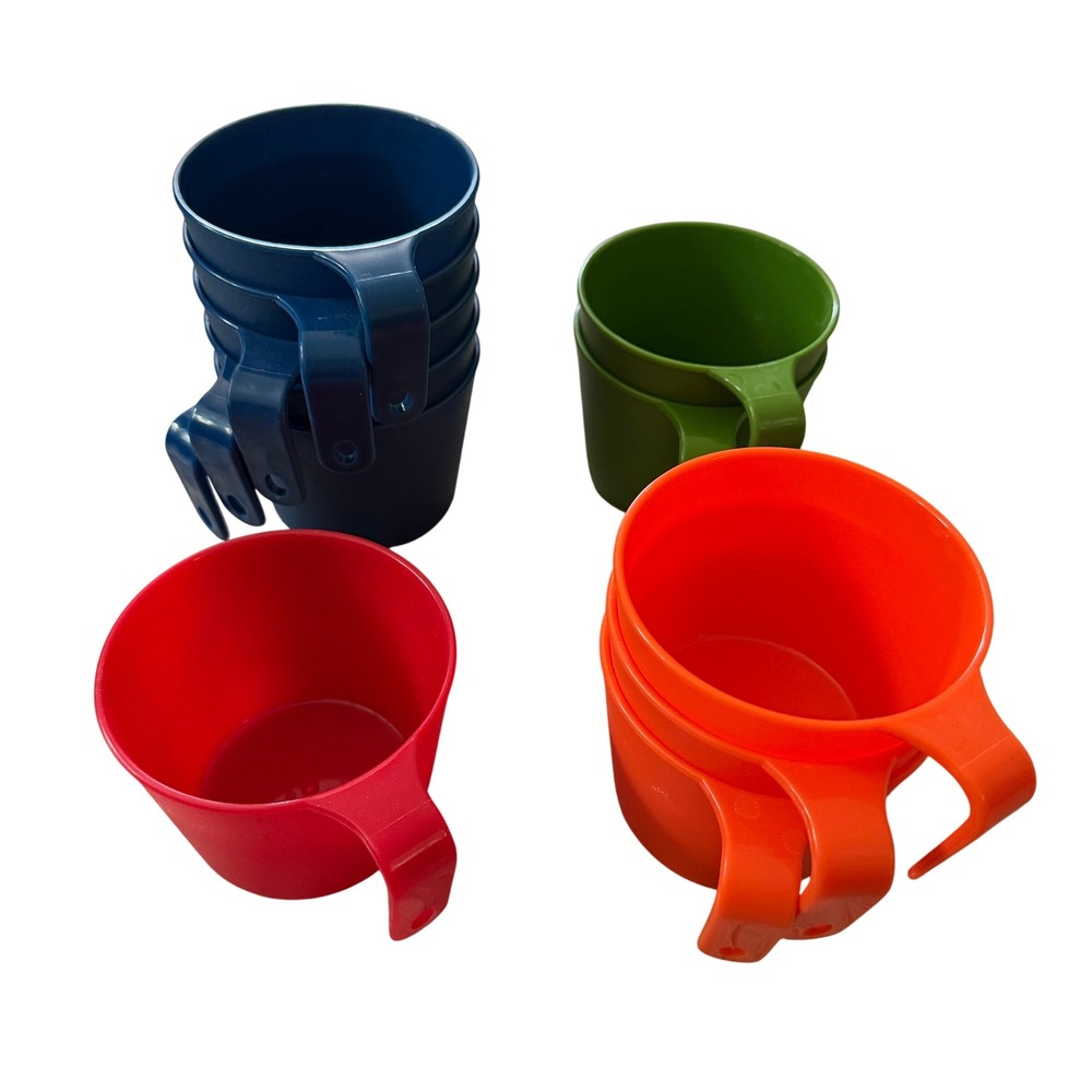GSI Outdoors Nesting Camping Cups Set of 11 Mesh Storage Bag Multicolor PP Mug - Picture 4 of 6